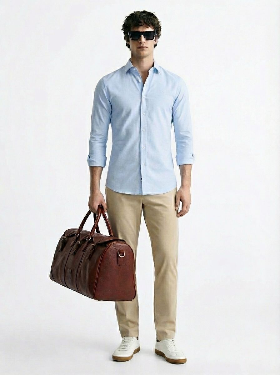 Camisa Oxford Light Blue