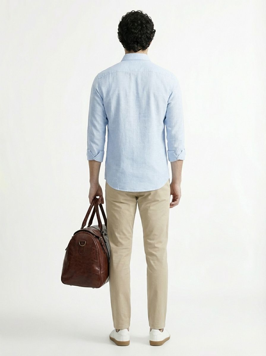 Camisa Oxford Light Blue